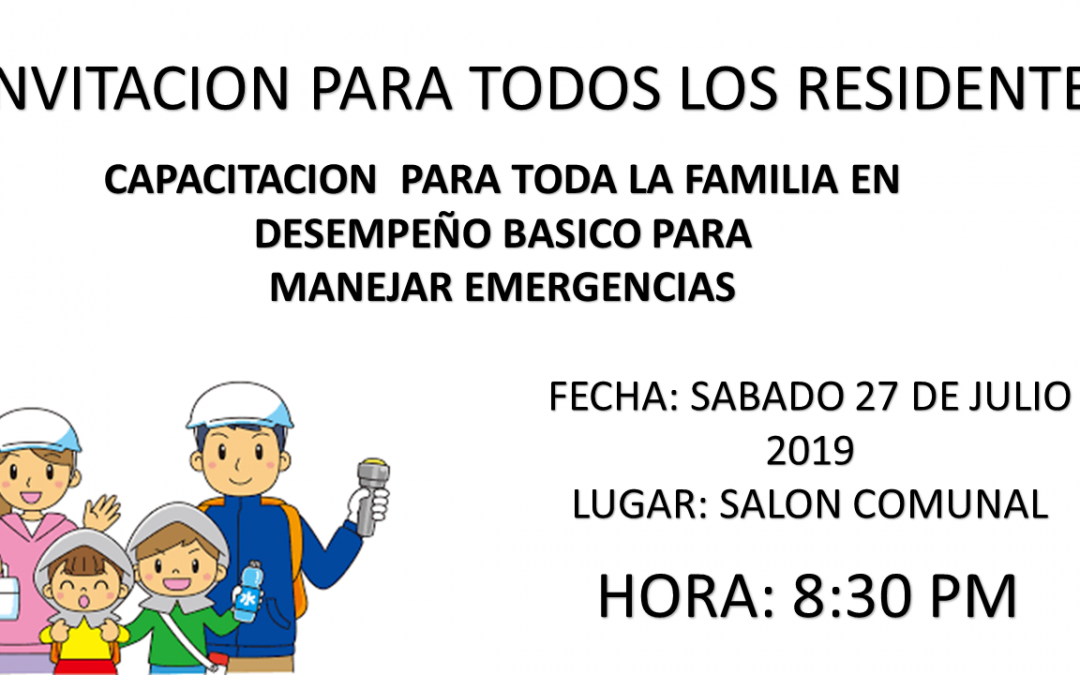 CAPACITACIÓN MANEJO DE EMERGENCIAS